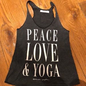 Peace, love and yoga spiritual gangster tank